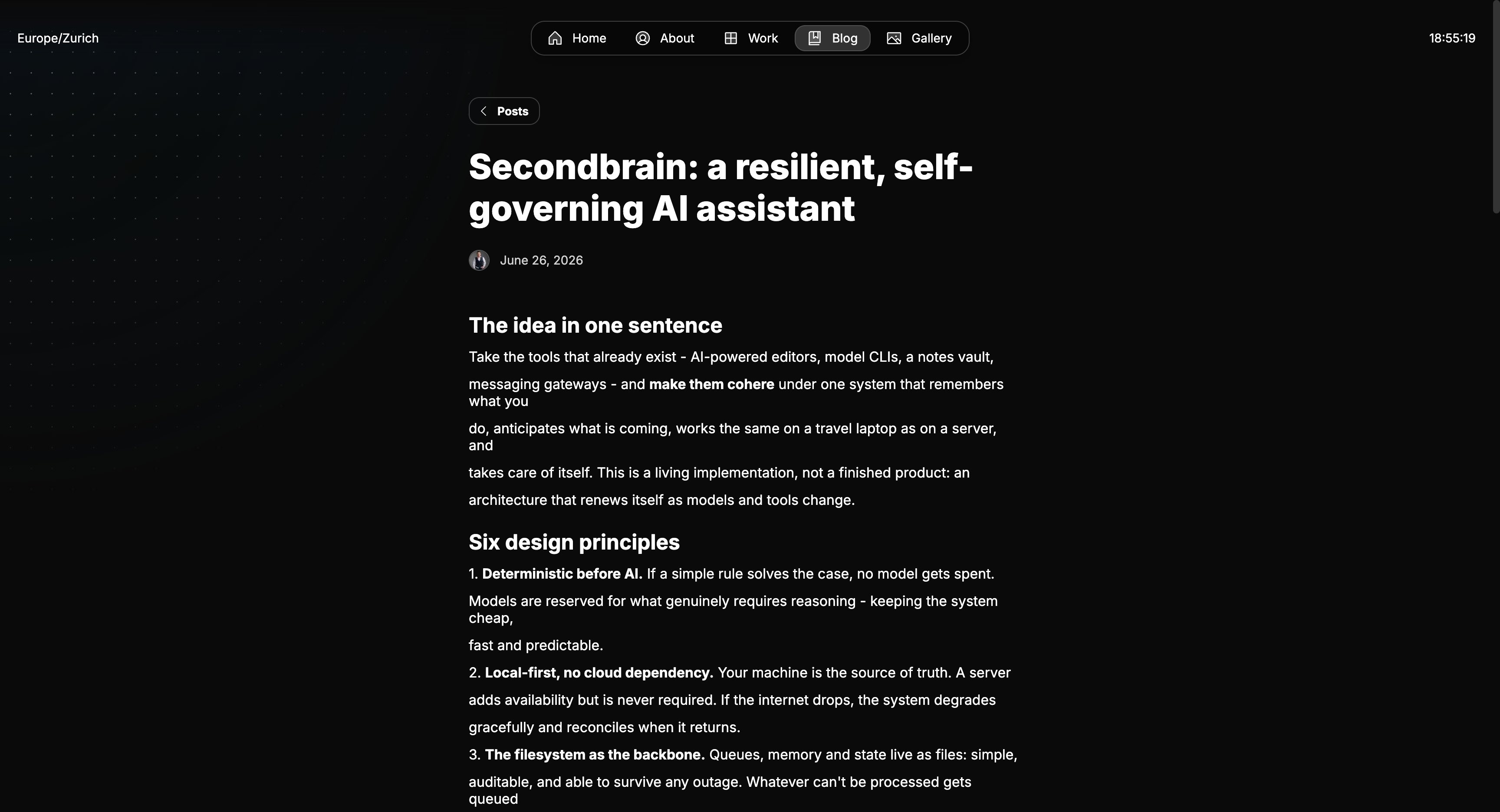 Secondbrain: a resilient, self-governing AI assistant