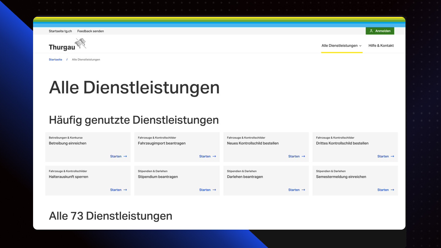 Digitalization of processes with AEM forms in Digital switch of Kanton Thurgau Switzerland