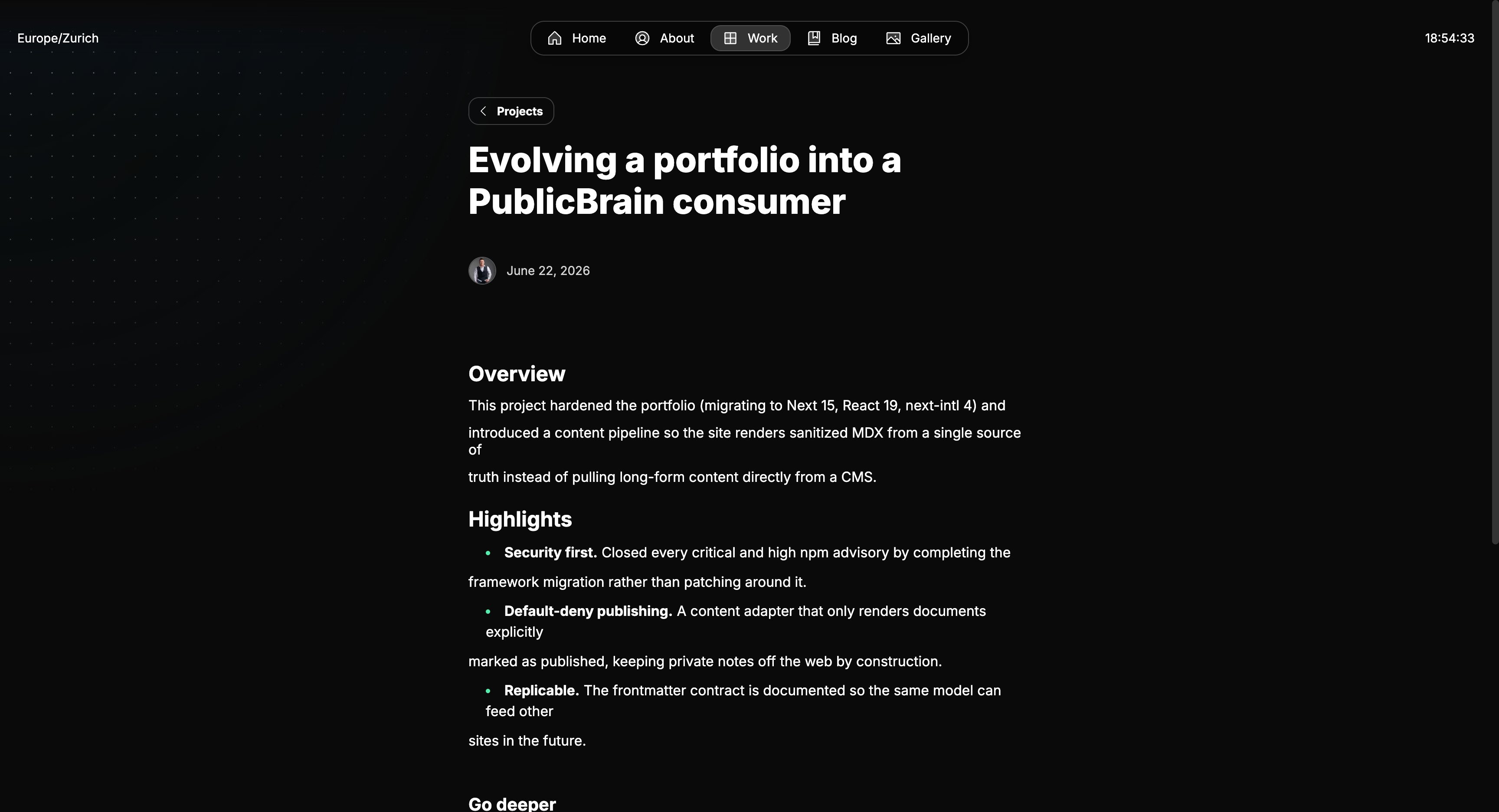 Evolving a portfolio into a PublicBrain consumer